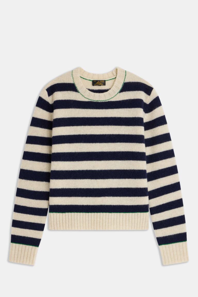 SEBERI-STRIPED SWEATER - ECRU, seconde vue