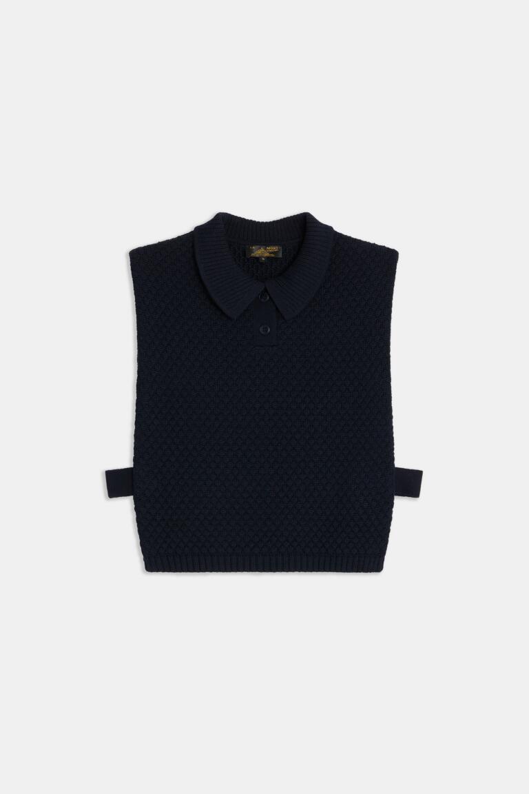 SAKO - SLEEVELESS SWEATER - NAVY
