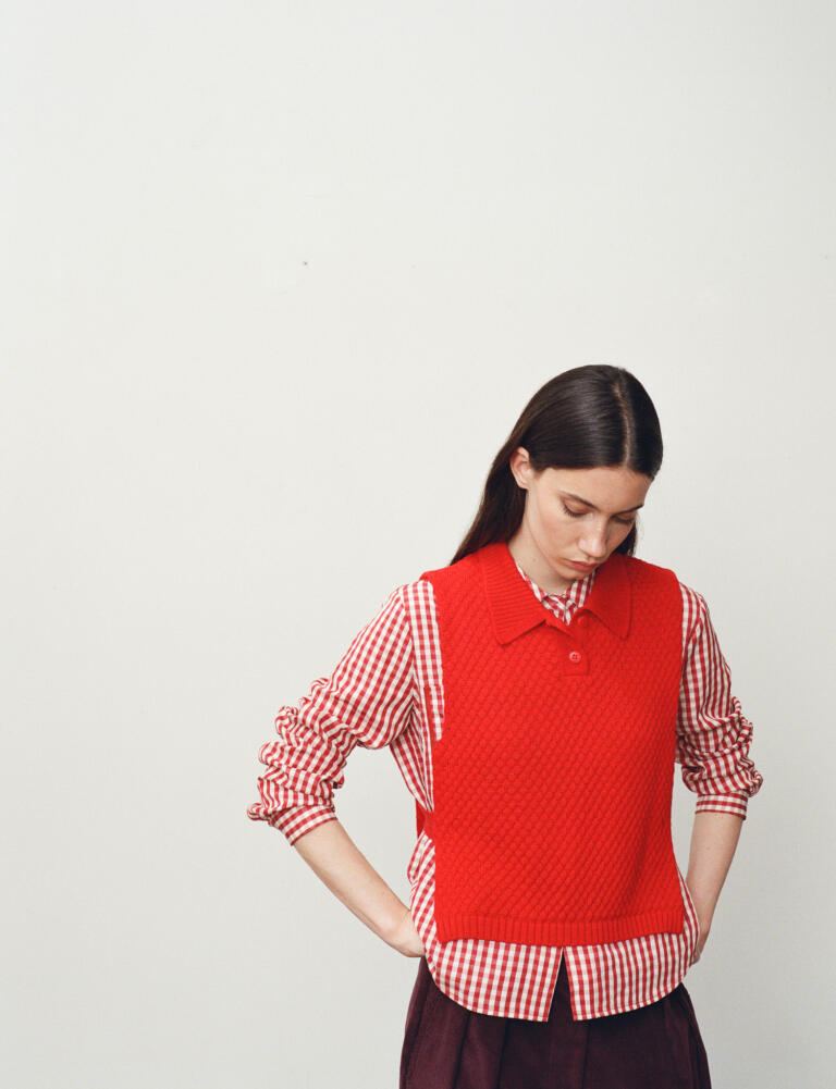 CIBONEY - VICHY SHIRT - BURGUNDY