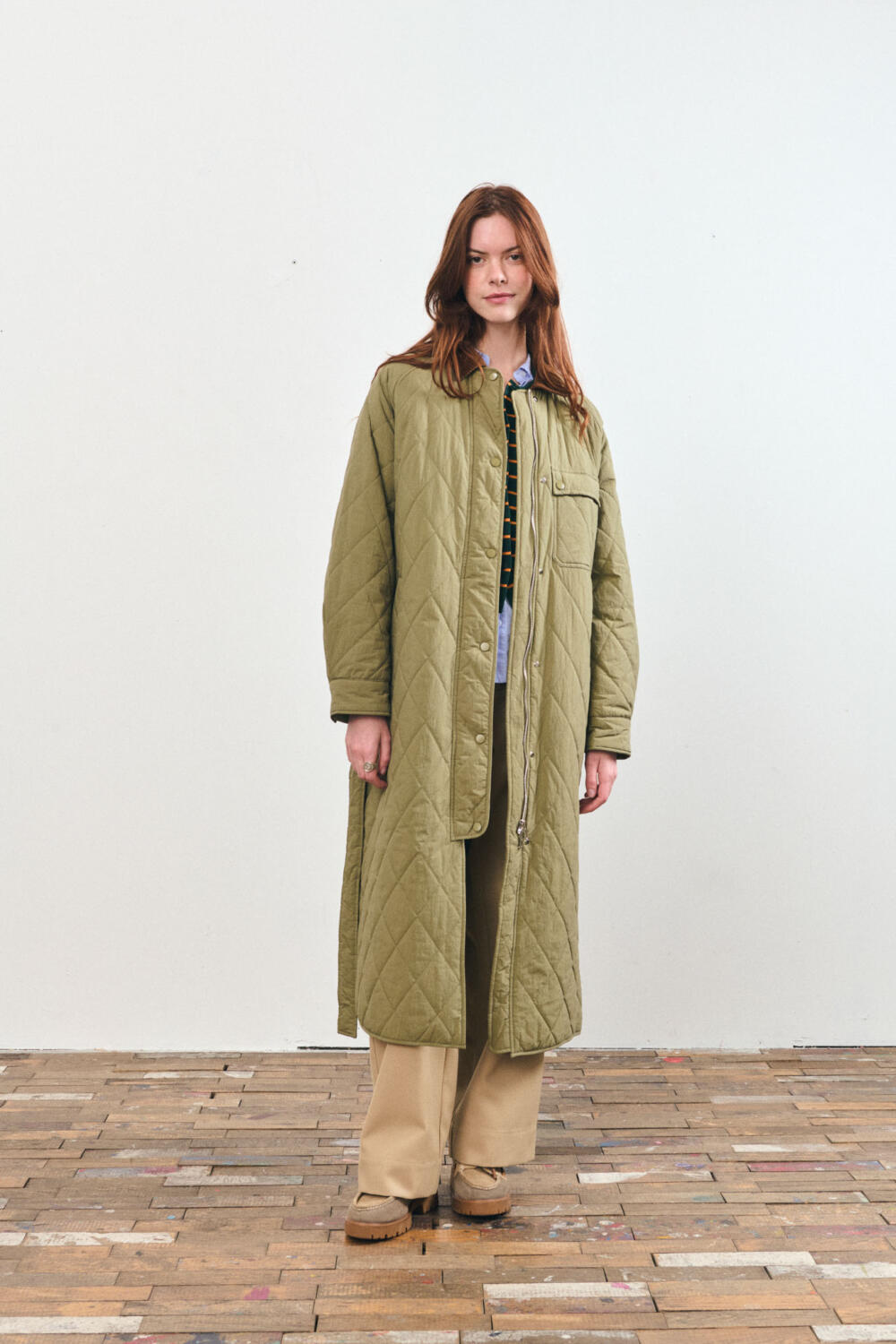 MOSKA - MANTEAU MATELASSÉ - XS, KAKI