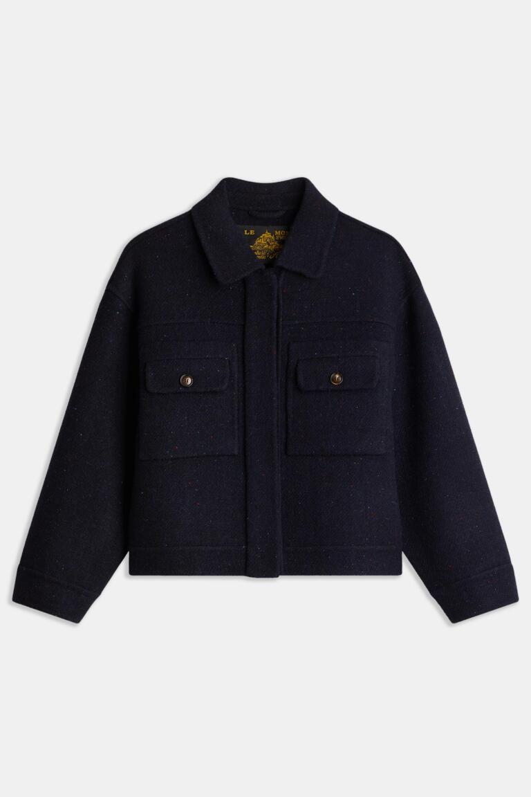 VATHILDA - VESTE EN LAINE - MARINE