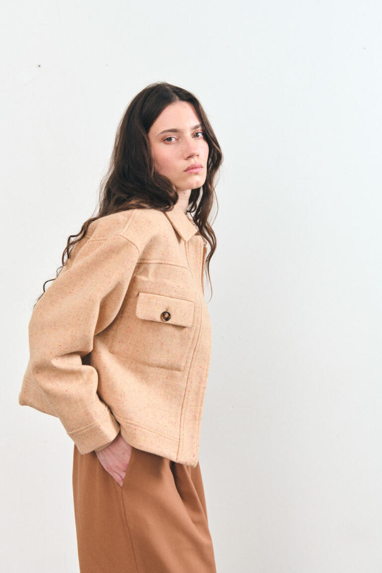 VATHILDA - VESTE EN LAINE - nude, seconde vue
