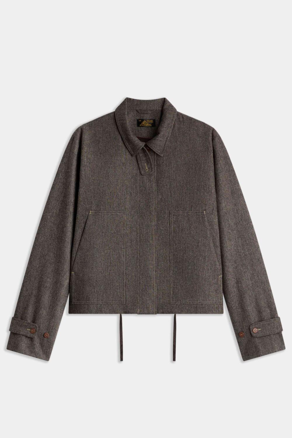 VAREN - VESTE EN LAINE - 40, MARRON