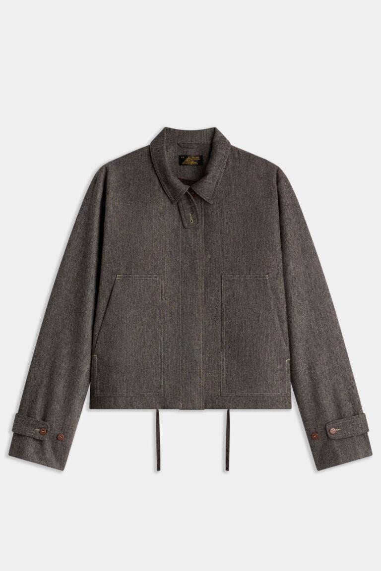 VAREN - VESTE EN LAINE - MARRON