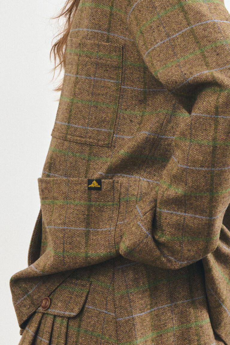 VILLAC - CHECKED JACKET - CURRY