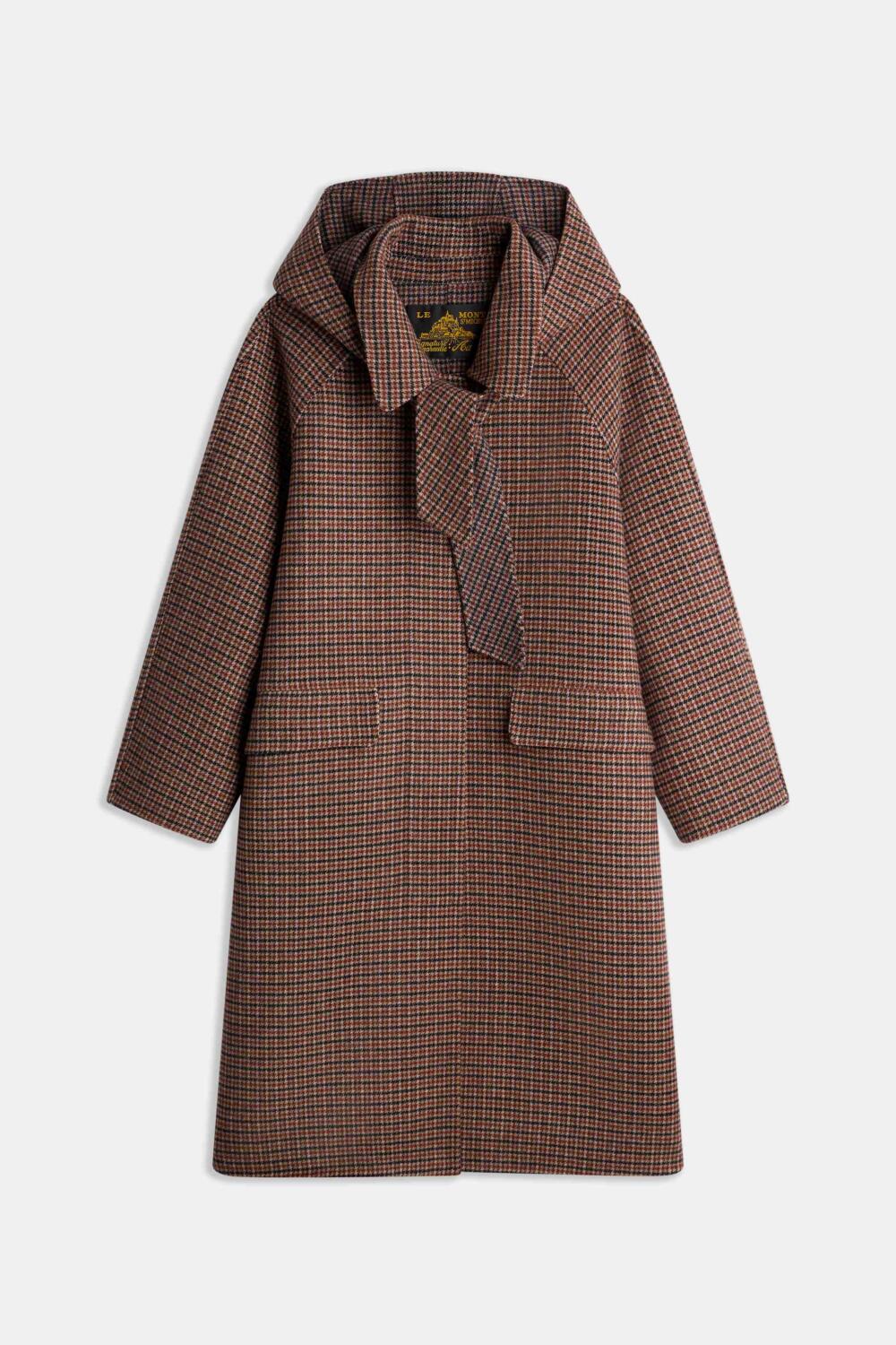 MERRY - MANTEAU PIED-DE-POULE - 38, MARRON