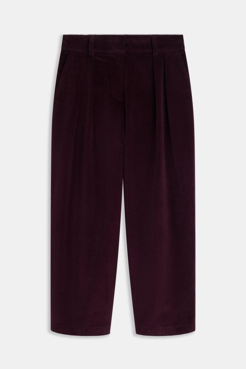 PALMIRA-CORDEROY PANTS - 36, KAKI