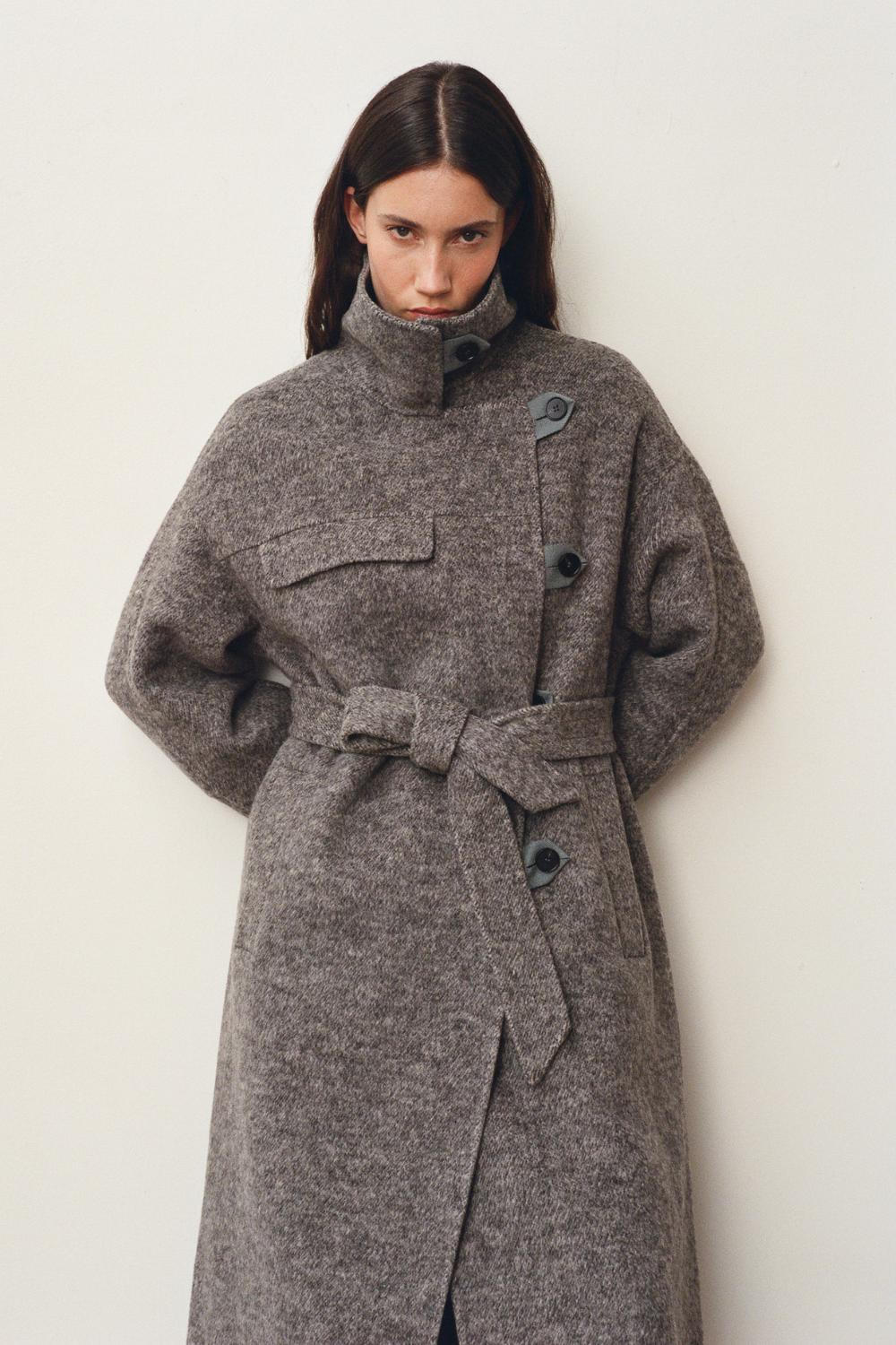 MUNICK - LONG COAT - 36, GREY