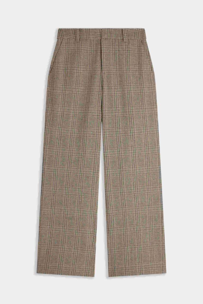 PALERMO-CHECKED PANTS - BROWN, seconde vue