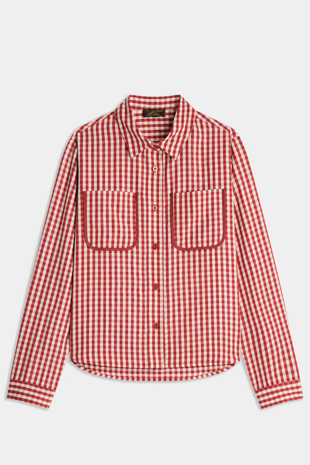 CIBONEY - VICHY SHIRT - 34, BURGUNDY
