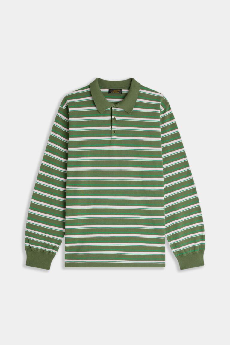 TELIM-STRIPED POLO - KAKI