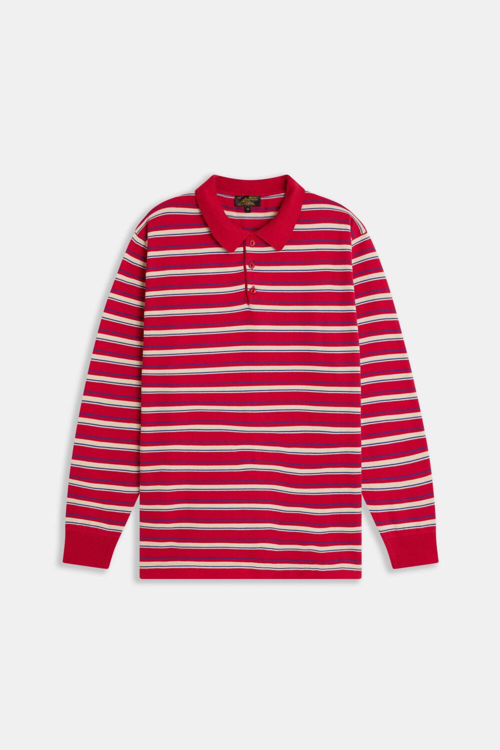 TELIM-STRIPED POLO SHIRT - XS, RED