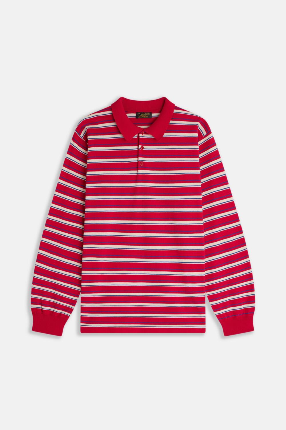 TELIM-STRIPED POLO SHIRT - XS, RED