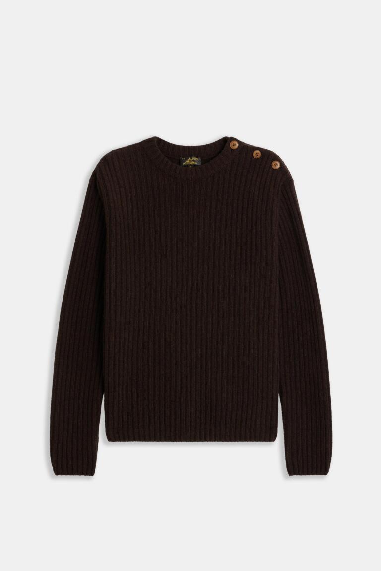 SEDINI - MERINO WOOL SWEATER - BROWN
