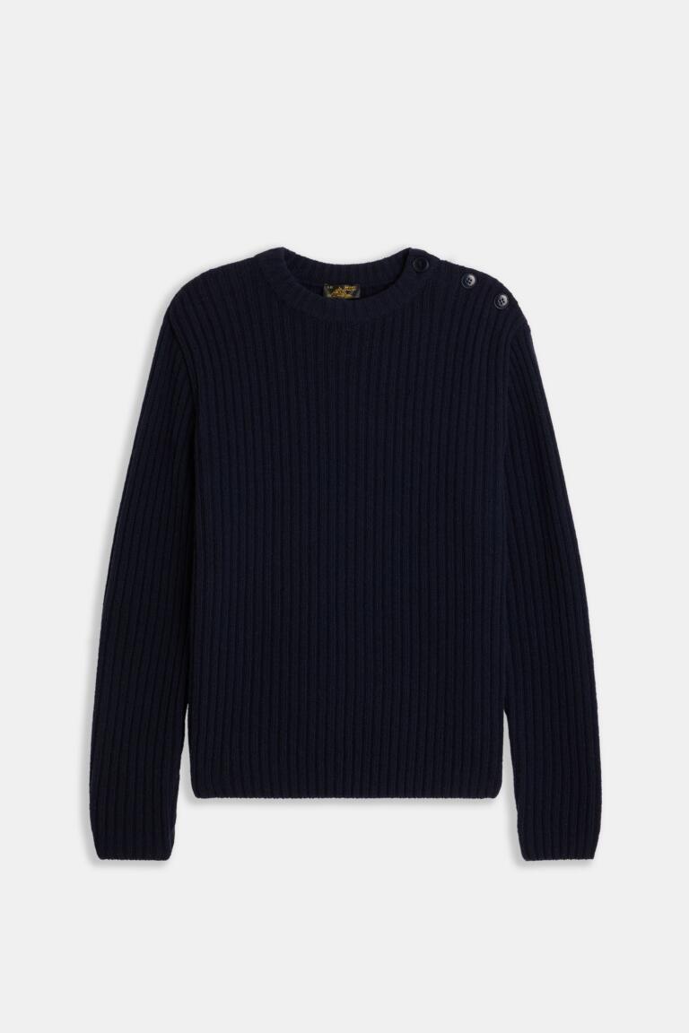 SEDINI - MERINO WOOL SWEATER - NAVY, seconde vue