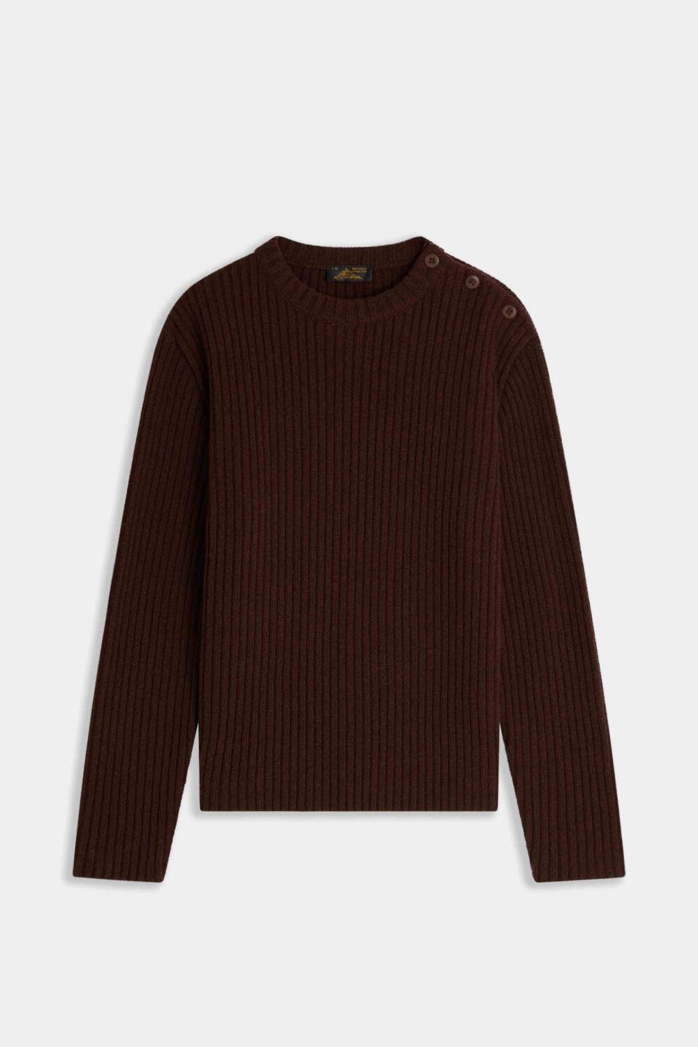 SEDINI - PULL EN LAINE MÉRINOS - XS, MARRON