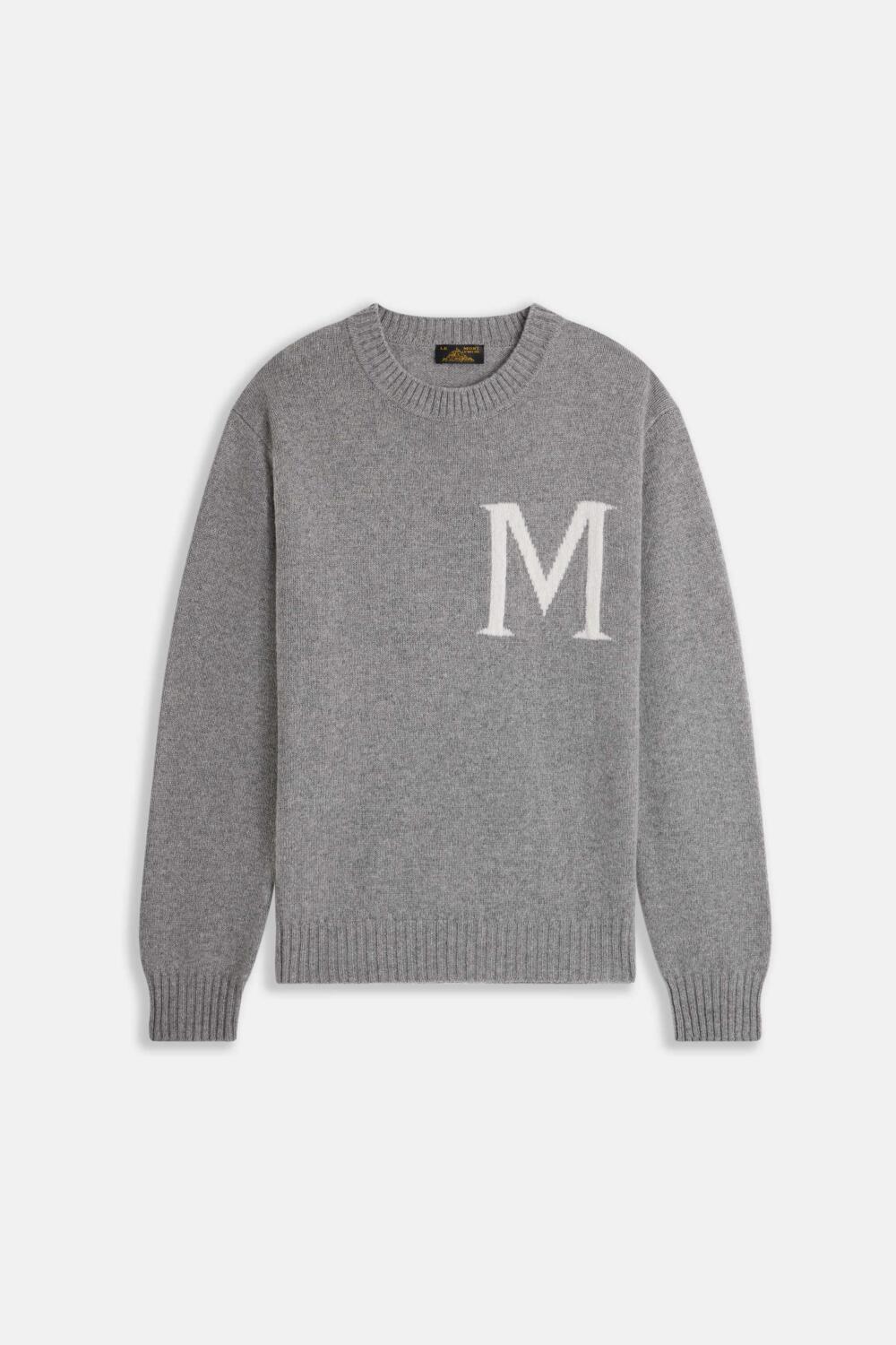 SOBIN-CASHMERE WOOL SWEATER - XS, GRIS