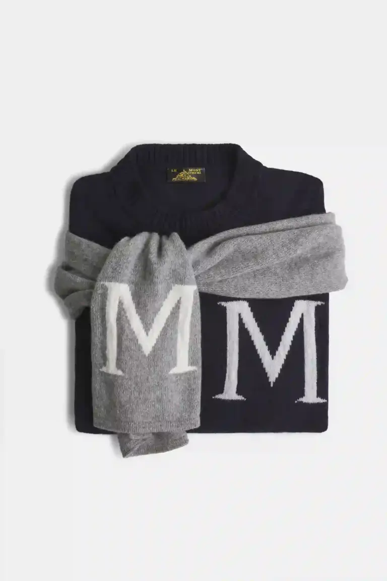 AMIEL-CASHMERE MERINOS SCARF - GRIS, seconde vue
