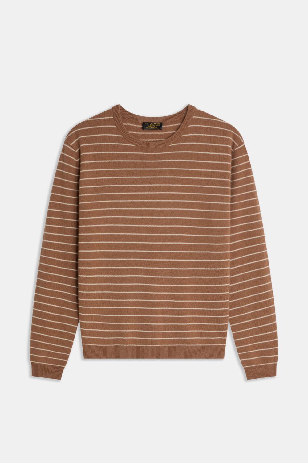 SYDOL-STRIPED SWEATER - M, GREY