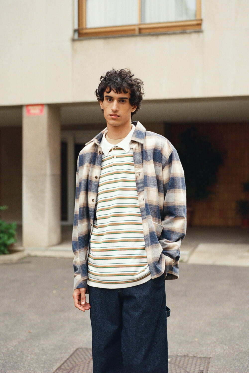 TELIM-STRIPED POLO - M, ROUGE