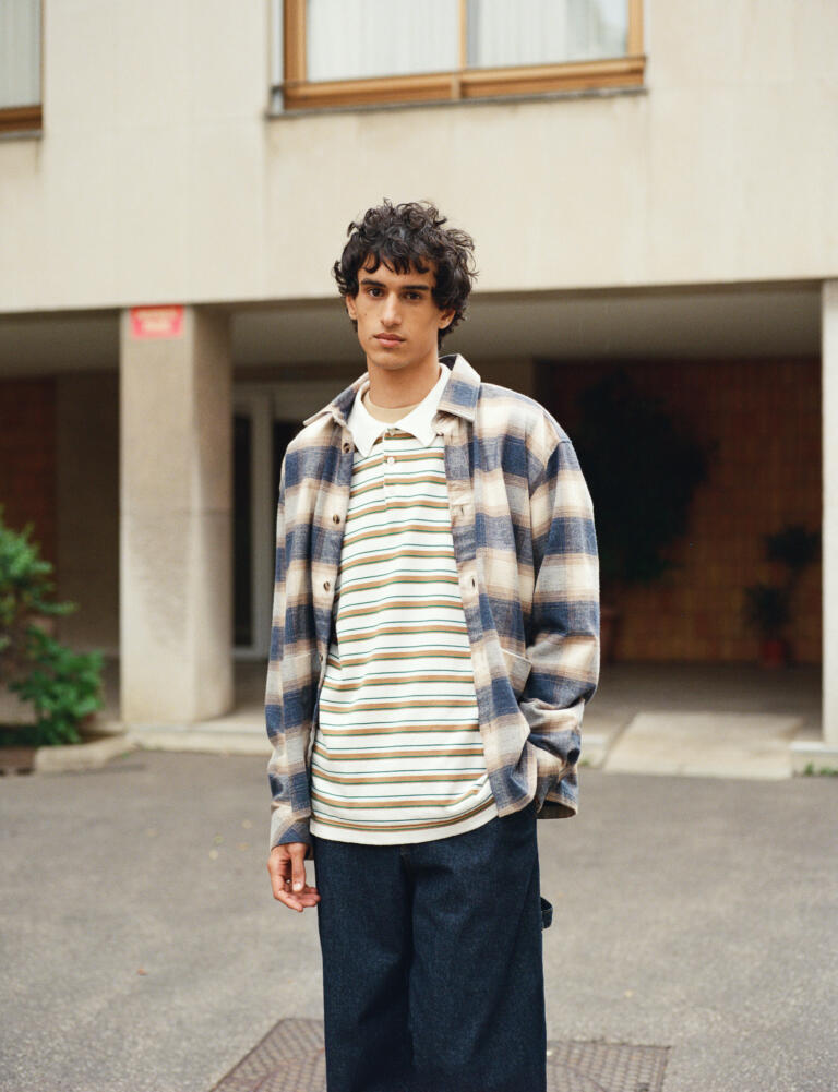 TELIM-STRIPED POLO - ECRU