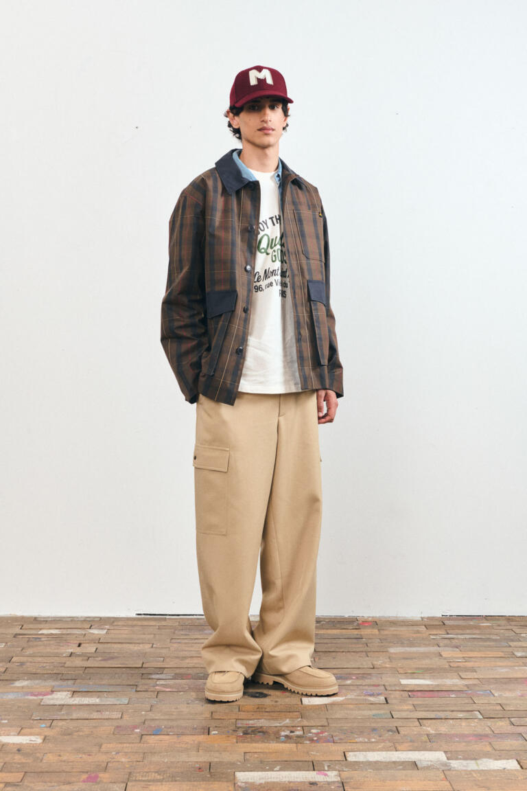 PLESLIN - PANTALON CARGO EN LAINE - sable