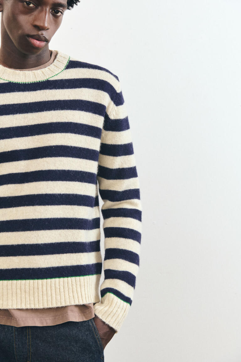 SABUR - STRIPED SWEATER - OFFWHITE, seconde vue
