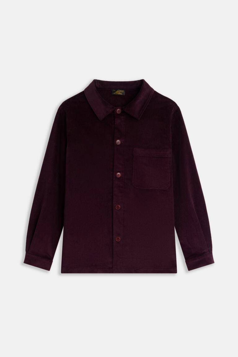 CADOUR - CORDUROY SHIRT - BURGUNDY, seconde vue