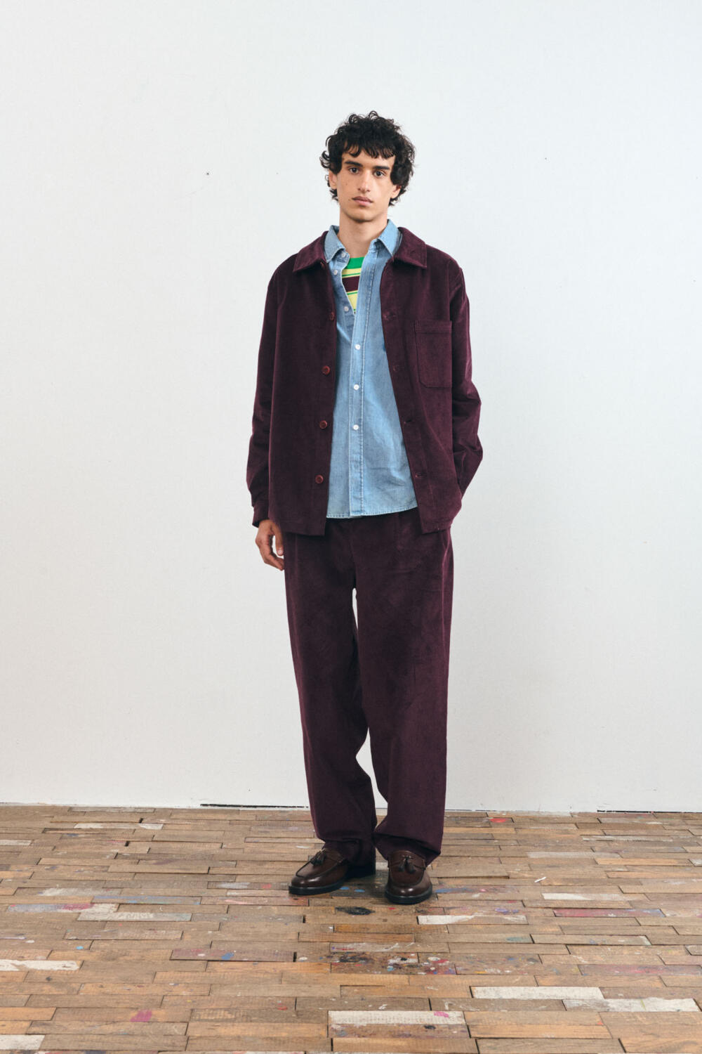 PIROLE-CORDEROY PANTS - S, KAKI