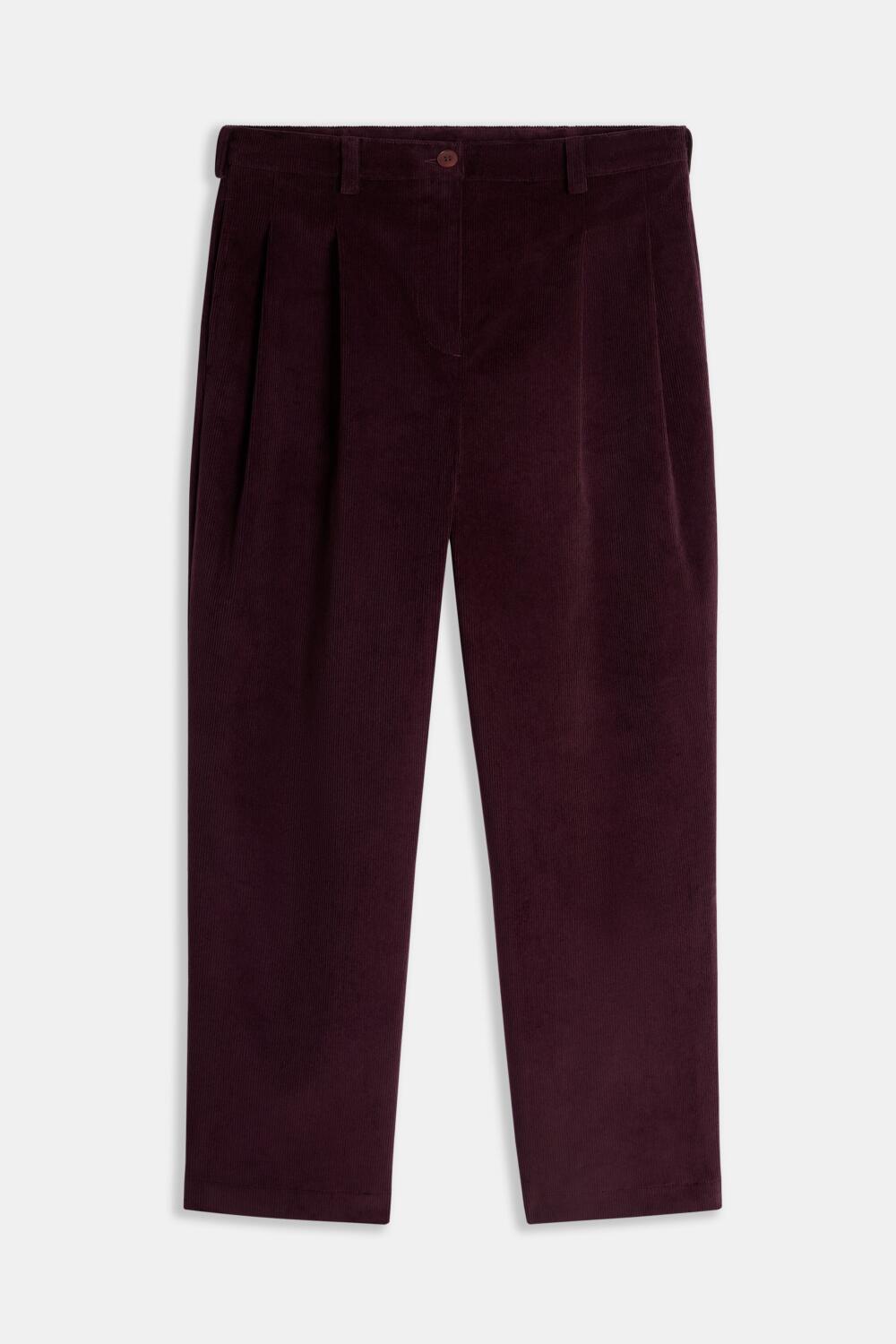 PIROLE CORDUROY PANTS - XS, BURGUNDY