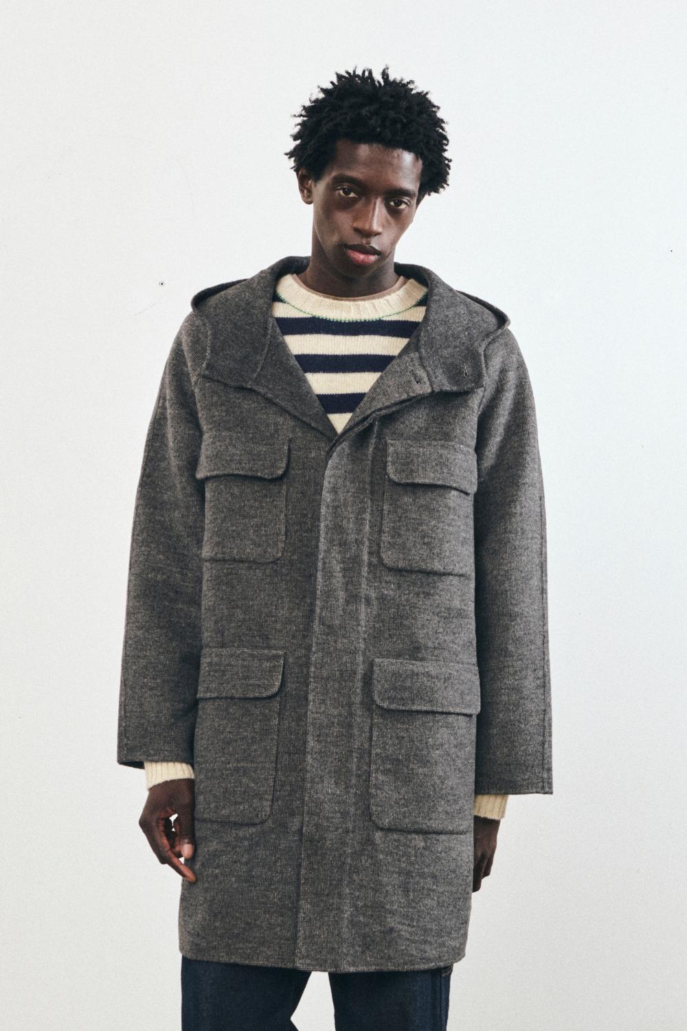 MARTO - MANTEAU EN LAINE - XXL, ANTHRACITE