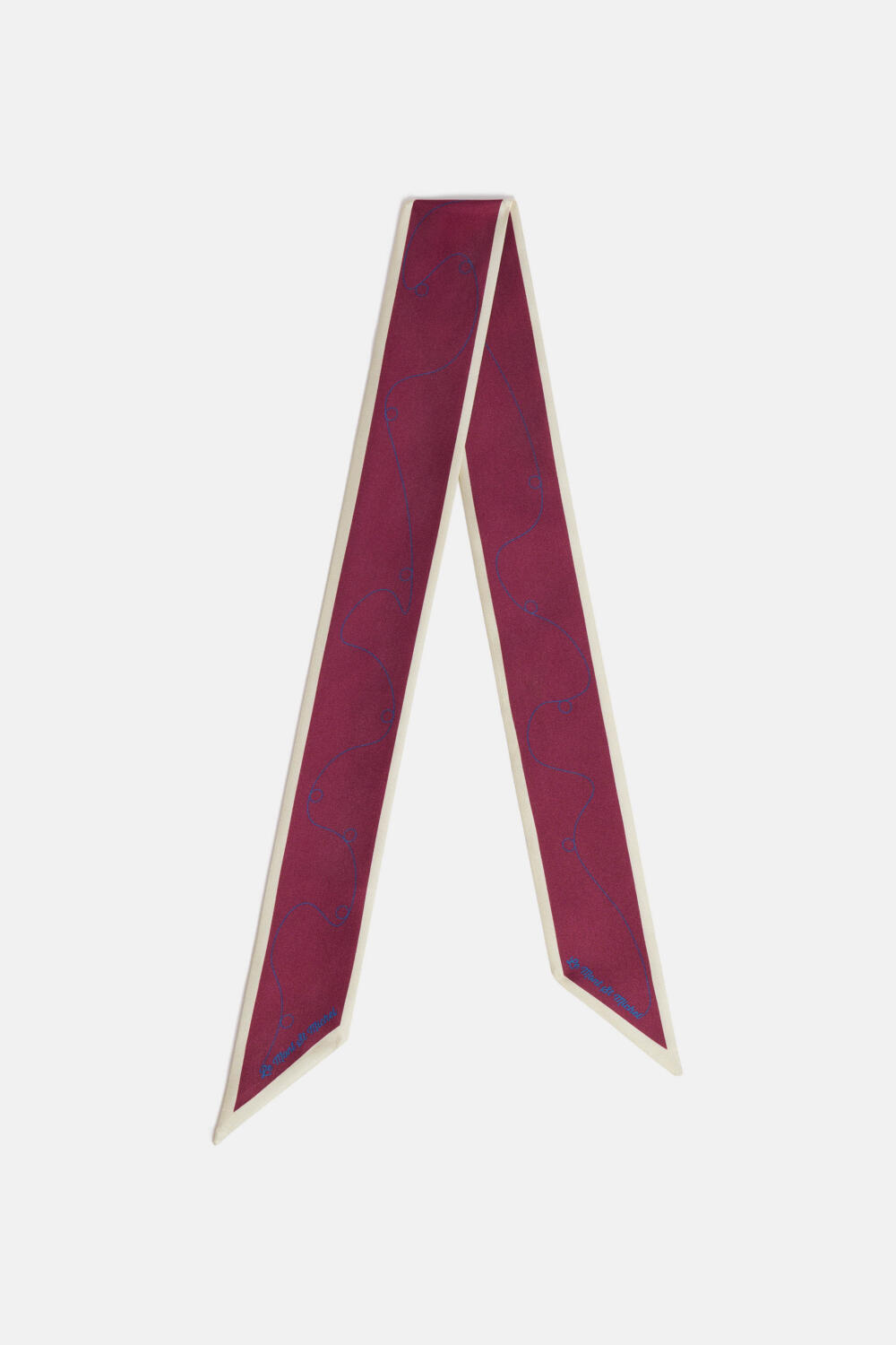 ADELAIDE - SILK SCARF - TU, BURGUNDY