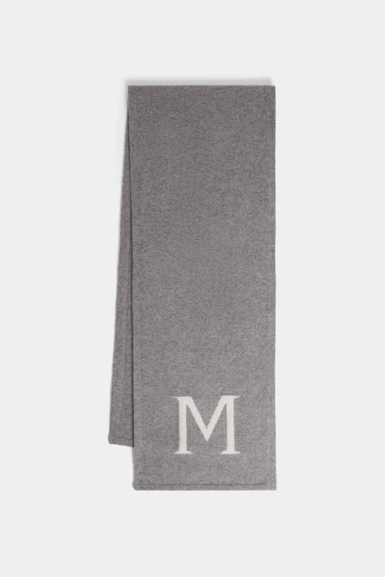 AMIEL-CASHMERE MERINOS SCARF - GRIS