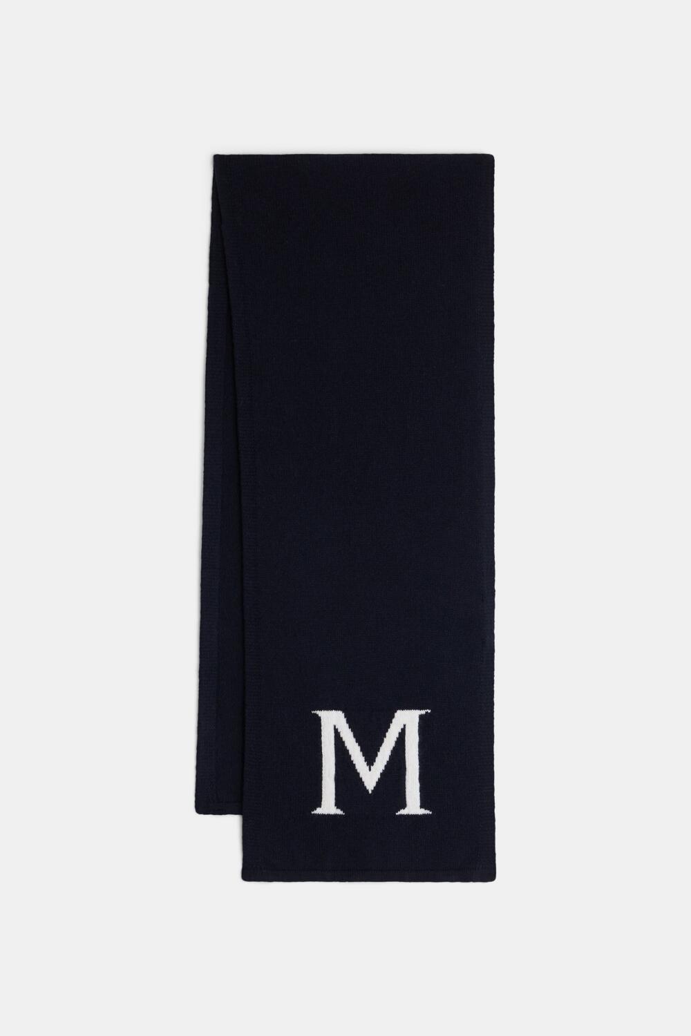 AMIEL-CASHMERE MERINO SCARF - TU, NAVY