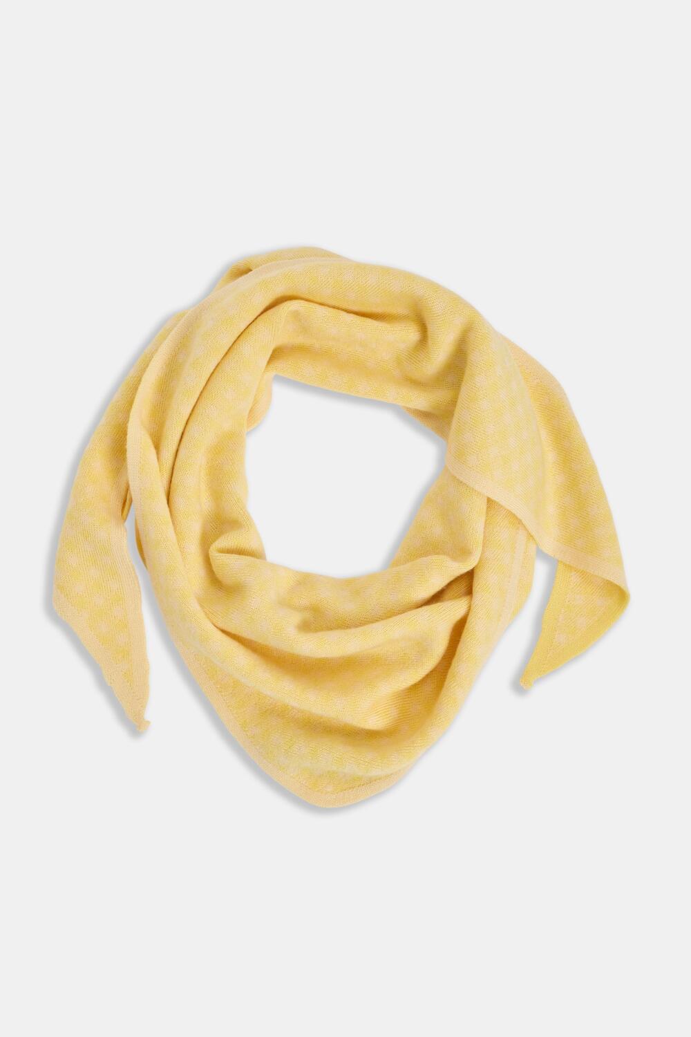 ANSEL - JACQUARD SCARF - TU, YELLOW