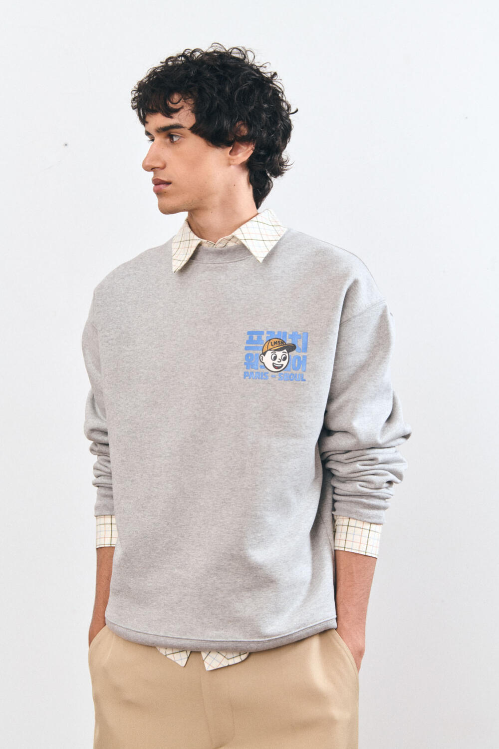 THAMAR - PRINTED SWEATSHIRT - XS, GREY